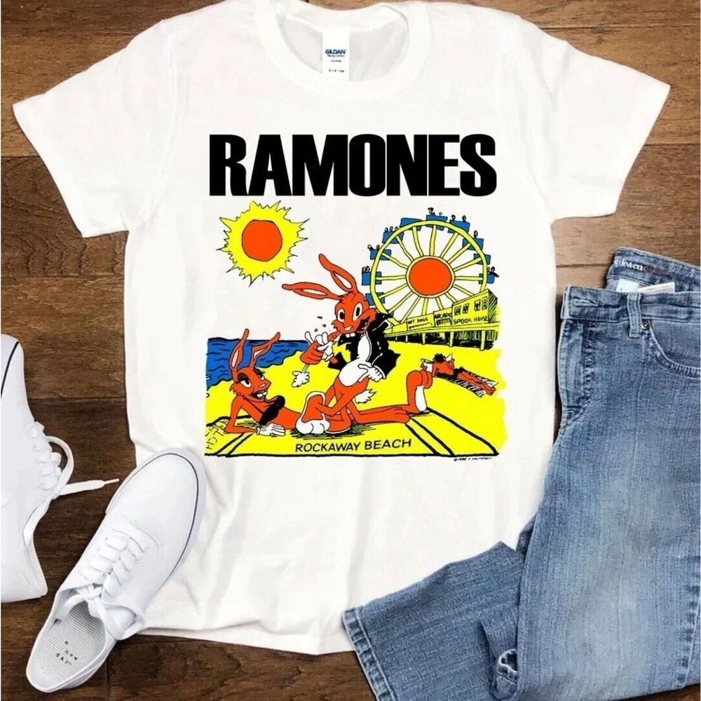 Vintage 1988 Ramones Rockaway Beach Tshirt  Vtg 1980S Ramones Shirt